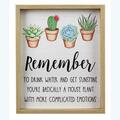 Youngs Wood Framed House Plant Wall Sign 20780